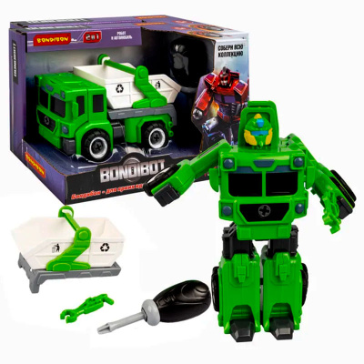 Игрушка Трансформер-конструктор Bondibot мусоровоз Bondibon ВВ5258 1